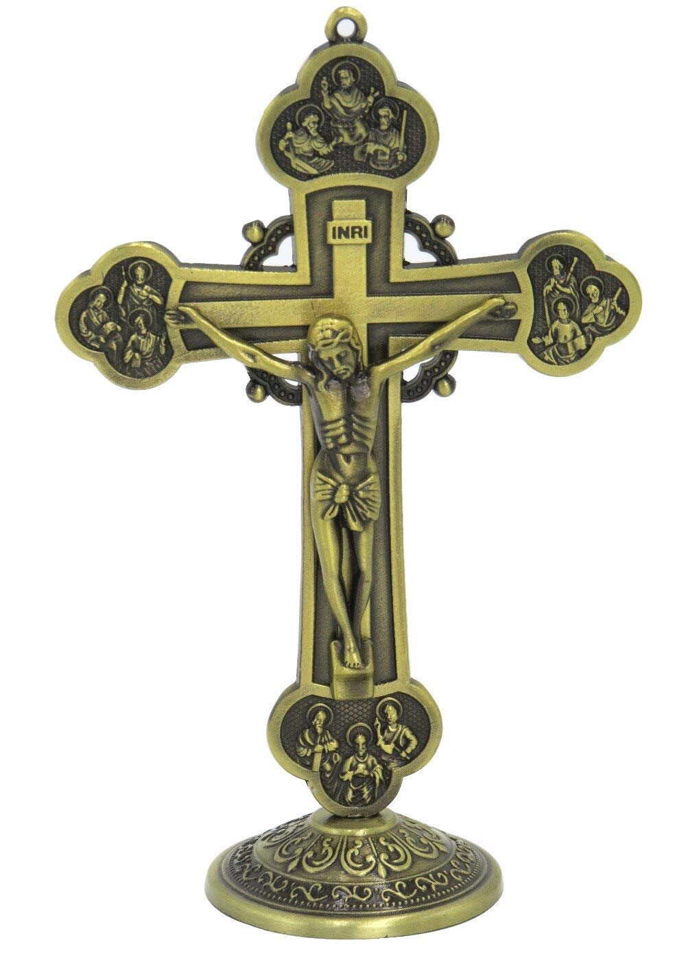 Amazon.com: Christian Decor 6 Inch Standing Crucifix Cross Bronze